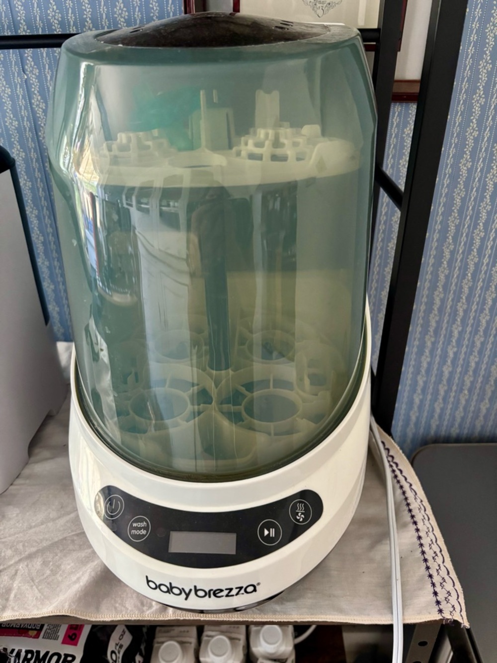 Baby Brezza Bottle Sterilizer & Dryer in Teal/White